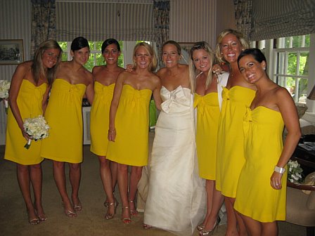  yellowI like the black dress idea yellow wedding dresses pictures